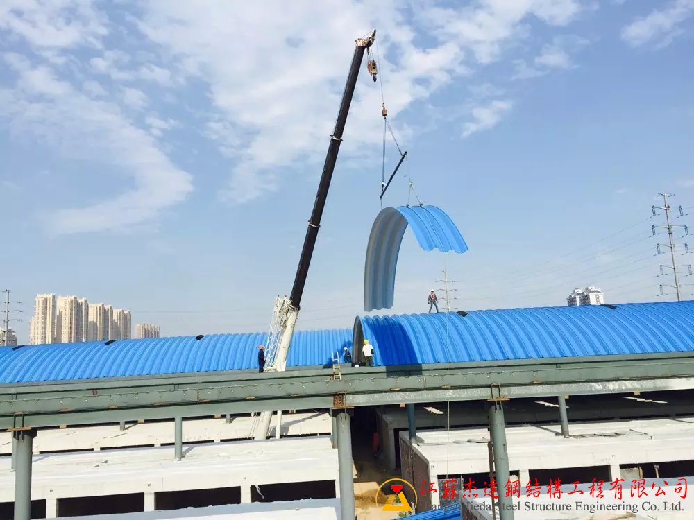 潍坊奎文区十甲拱形屋顶工程