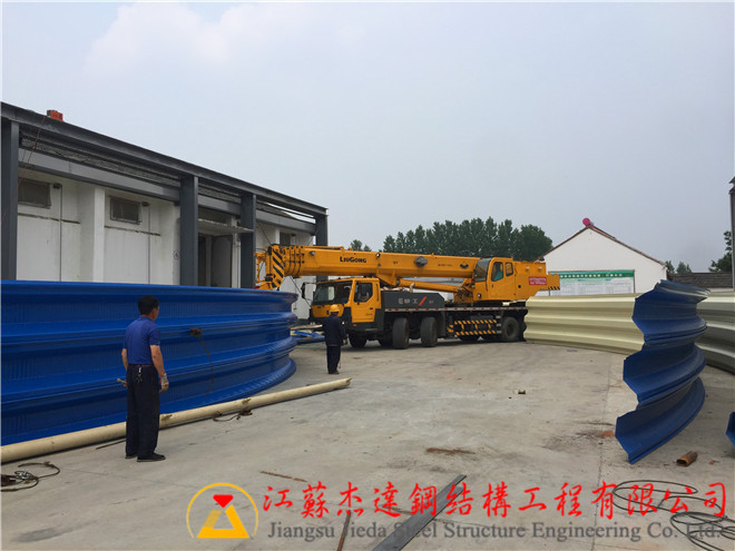 扬州市新粮库卸粮罩棚安装工程