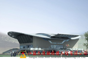 新疆地区体育馆拱形屋顶网架建设工程