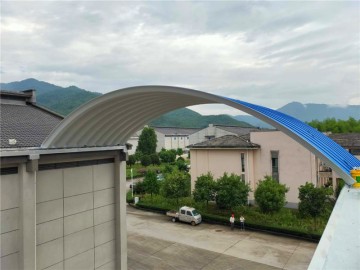 浙江金华东阳粮库拱形屋顶罩棚工程