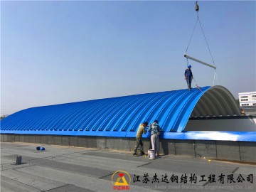 盐城亭湖粮库仓间罩棚拱形屋顶