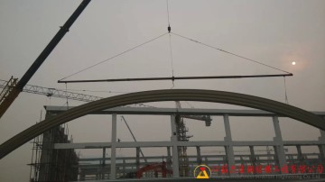 湖北三宁化工拱形屋顶新建工程