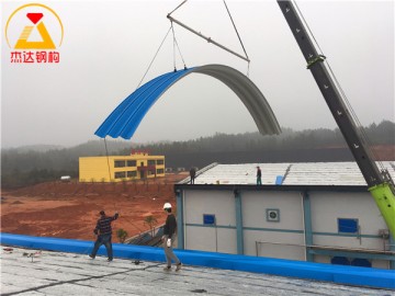 江西高安村前粮管所拱顶仓间罩棚工程
