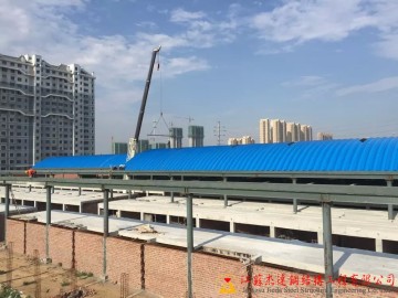 山东潍坊农贸市场拱形屋顶工程