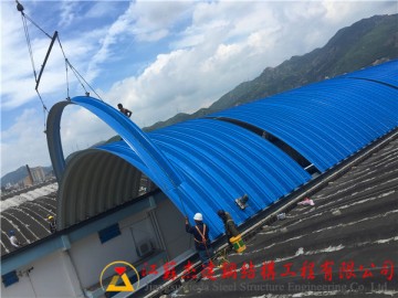杰达拱形波纹钢屋盖新型节能