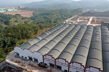 泸州某酒业车间拱形屋顶工程