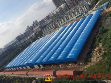 拱形波纹钢屋盖结构效果图