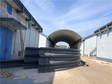 浙江杭州建德粮库拱形屋顶罩棚工程