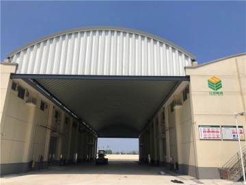 江苏扬州高邮粮库拱形屋顶罩棚工程