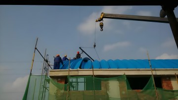 阜宁安勤化学化工厂拱形屋面建设工程